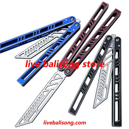 TOUCH TIMES Megalodon Balisong Trainer Clone 7075 Aluminum Handle livebalisong