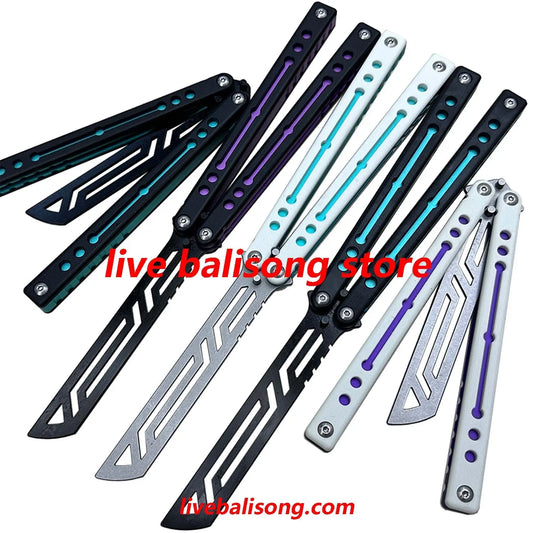 TOUCH TIMES Nautilus V2 Balisong Trainer Clone G10+6061 Aluminum Handle livebalisong