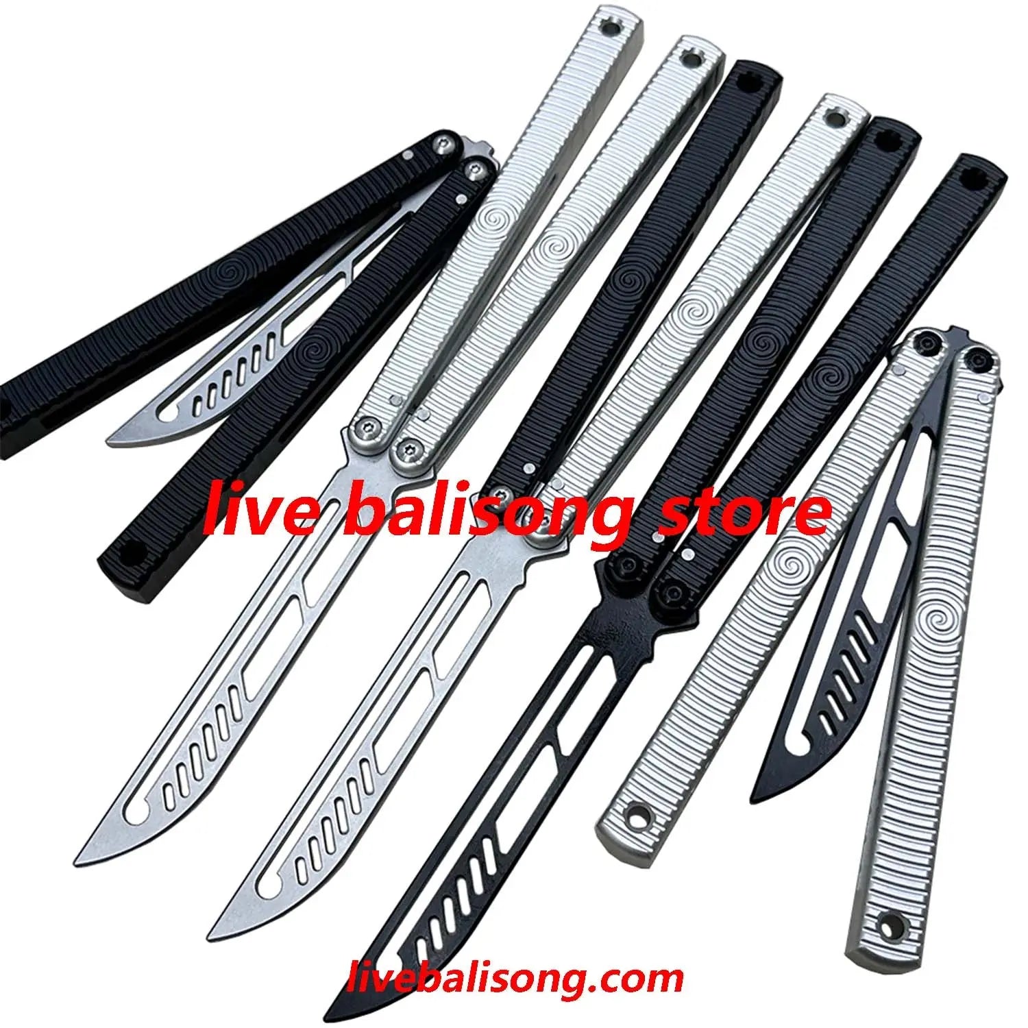 TOUCH TIMES Spiral Kraken V2.5 Balisong Trainer Clone 6061 Aluminum Handle livebalisong