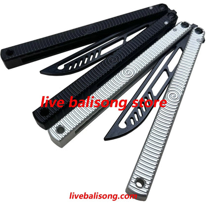 TOUCH TIMES Spiral Kraken V2.5 Balisong Trainer Clone 6061 Aluminum Handle livebalisong