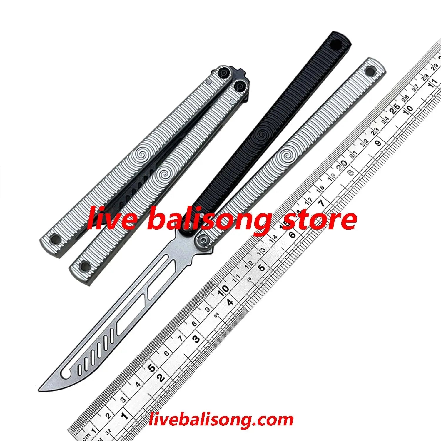 TOUCH TIMES Spiral Kraken V2.5 Balisong Trainer Clone 6061 Aluminum Handle livebalisong