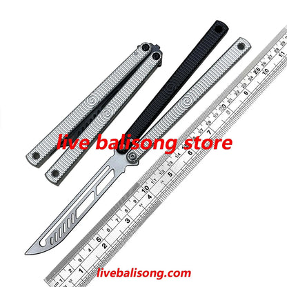 TOUCH TIMES Spiral Kraken V2.5 Balisong Trainer Clone 6061 Aluminum Handle livebalisong