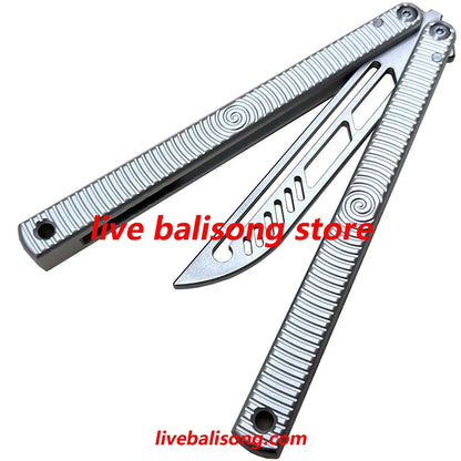 TOUCH TIMES Spiral Kraken V2.5 Balisong Trainer Clone 6061 Aluminum Handle livebalisong