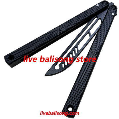 TOUCH TIMES Spiral Kraken V2.5 Balisong Trainer Clone 6061 Aluminum Handle livebalisong