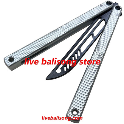 TOUCH TIMES Spiral Kraken V2.5 Balisong Trainer Clone 6061 Aluminum Handle livebalisong