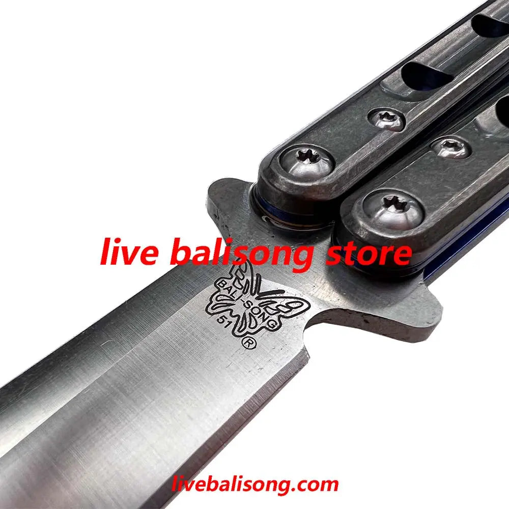 Theone BM51 V6 Balisong Clone Titanium Handle Bushing System livebalisong