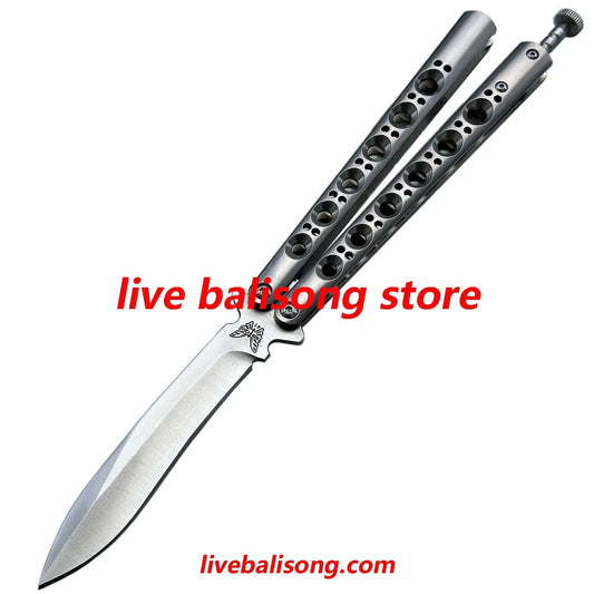 Theone Benchmade BM41 Balisong Clone Titanium Handle livebalisong